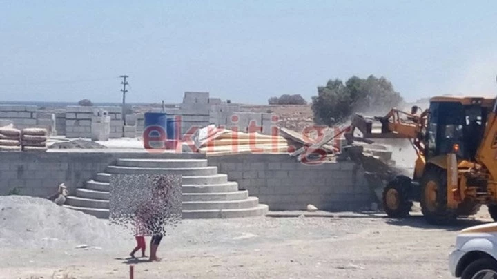 Άρχισαν τα όργανα! Αντιδράσεις για κατεδάφιση αυθαιρέτου στο Ηράκλειο